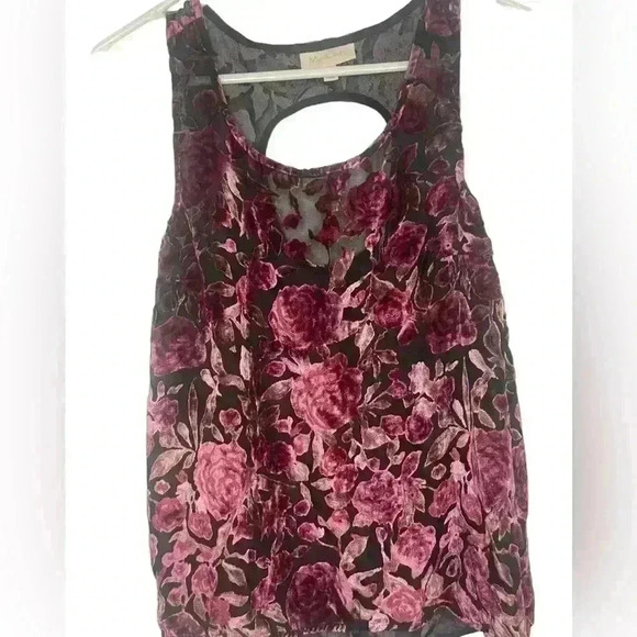 Modcloth Anthropologie Sleeveless Velvet Rose Pattern Top Size XS - Picture 3 of 11